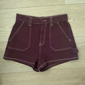 PacSun burgundy shorts